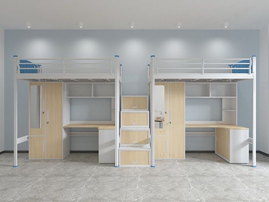 公寓床和衣柜組合 大學(xué)生公寓床廠(chǎng)家