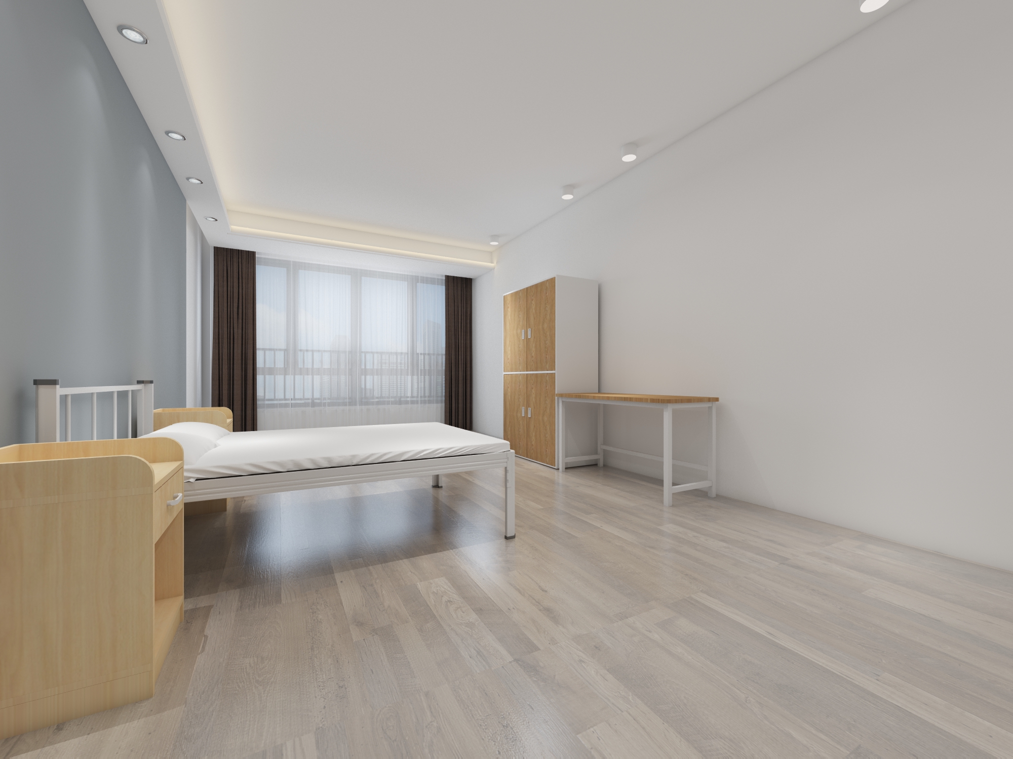 適合小空間的單人單層鐵架床 適合小空間的單人單層鐵架床